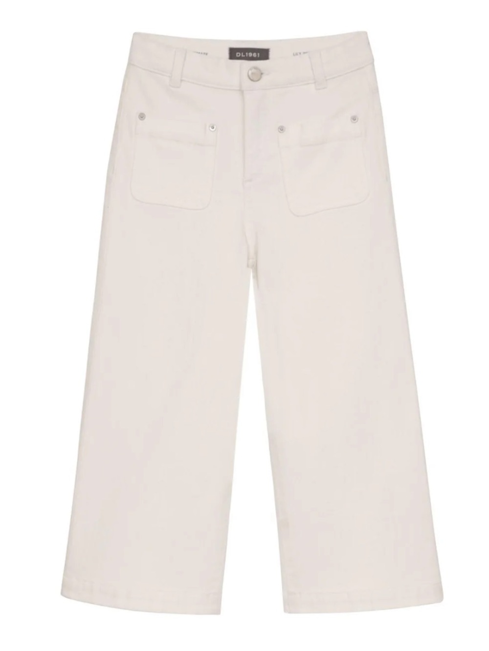 DL1961 Kids White Wide-Leg Jeans